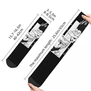  Fericit Amuzant Bărbați Șosete Gon Si Killua Manga Epocă Harajuku Hunter x Hunter Anime Hip-Hop fără Sudură Crew Sock Cadou Tipărite
