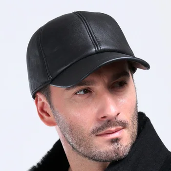  Fierbinte de vânzare gorras hombre snapback 2020 nou piele de Oaie de iarna pălărie din piele cald reglabil șapcă de baseball pentru om capace