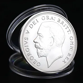 George al V-lea de Colectie Placat cu Argint de Suveniruri Monede Saint George și Dragonul Colecție de Artă Cadou Creativ Monedă Comemorativă