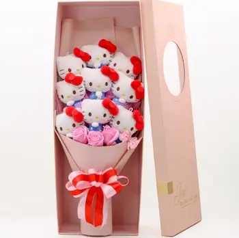  Hello Kitty Jucarie De Plus Kawaii Decor Cameră De Jucărie Cusatura Sanrio Jucarii Pentru Copii Fete Drăguț Anime Plushies Copii Păpușă De Pluș Buchet