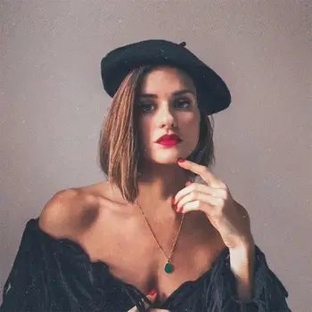  Hirigin Doamnelor franceze Stil Vintage Unisex, Femei, Barbati Solid Lână Cald Simplu Bereta Beanie Hat Capac Fierbinte O MĂRIME