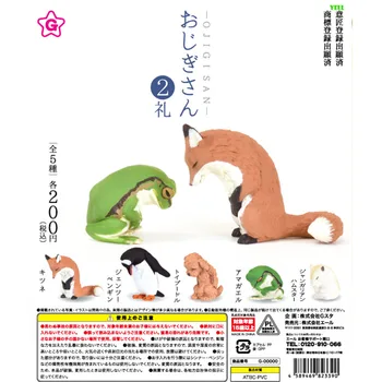  Japonia Reale Striga Gashapon Jucărie Capsulă Fox Pinguin, Broasca Palmele Serie Arcul De Animale Seria A Doua