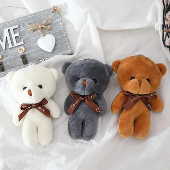  Kawaii Jucării de Pluș Moale Drăguț 12cm Teddy Bear Cheie Lanț Rucsac Decor Pandantiv Păpușă de Pluș Animale pentru Fete, Cadouri de Craciun