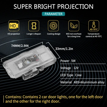  LED Accesorii Auto Pentru Citroen Xsara Expediere III Saxo Picasso C4 C4L C3 C5 X7 C2 C6 C8 cu Led Emblema Lampa Portiera bun venit Lumini