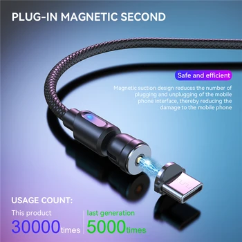  Lovebay Magnetic Cablu Tip C de Telefon de Încărcare USB Cu Lumina Micro Cablu Pentru iPhone 13 12 Xiaomi 10 11 12 Huawei Samsung C Cablu