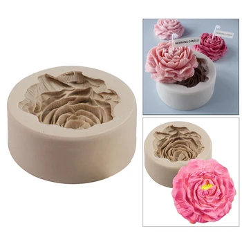  Lumanare Aromatherapy Mucegai Silicon 3D Rose Forma de Floare de Săpun Silicon Mucegai DIY Bujor Săpun Manual Model de Mulaj Ipsos