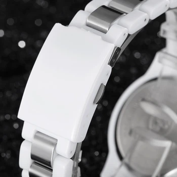  LXuxury Brand Cuarț Femei Albe Ceas rezistent la apa de Moda Doamnelor Ceasuri LED-uri Digitale Ceas de mână de Lucru Reloj mujer pentru Cadou