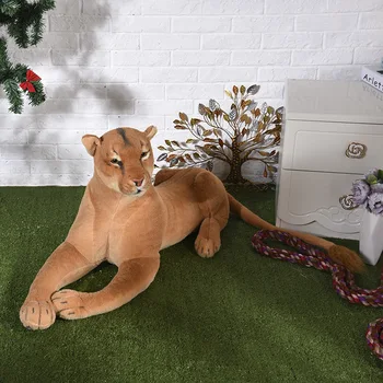  Mare 115cm predispuse leu de sex feminin jucărie de pluș de simulare leu papusa moale îmbrățișezi perna cadou de ziua w0674