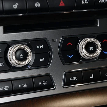  Masina cu aer condiționat Audio buton autocolant diamant inel decorativ de acoperire autocolante pentru Jaguar XF XJL XJ Auto Accesorii de interior