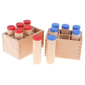  Materiale Montessori 12buc Sunet de Cilindru Set Box Copii de Educație Timpurie