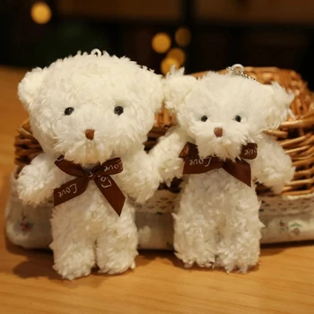  Mini 12CM Cașmir Teddy Bear Papusa Buchet Pandantiv Moale Animale de Pluș Jucărie de Pluș pentru Copii Fete Frumoase de Ziua de nastere Cadouri de Nunta