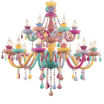  Multi color candelabru pentru Copii Dormitor copii Nursery iluminat candelabru de cristal K9 italiană candelabre de cristal de prindere