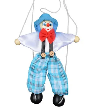  Mână, Marionete Deget Clovnul din Lemn de Marionete Jucărie Activitate Comună Papusa Vintage Amuzant Tradiții Jucărie Clasic 25cm Muppets Jucarii pentru Copii