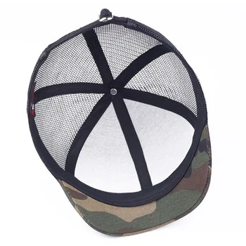  Noul 4.5 cm Camuflaj Scurt Brim Hat Baseball Cap Moda Japoneză Hip Hop Pălărie ochiurilor de Plasă Respirabil Cap Snapback Hat Bărbați Pălărie de Vară