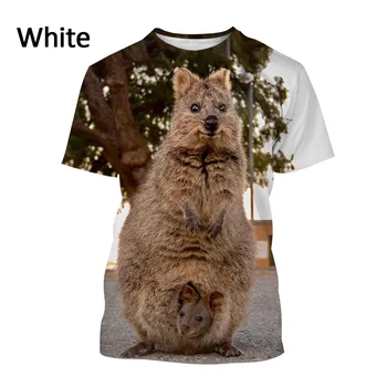  Noul Hot-Vânzare Australia Quokka 3D de Imprimare T-shirt de Moda Casual Zâmbet Print Animal de Companie Drăguț Quokka cu Mânecă Scurtă T-Shirt