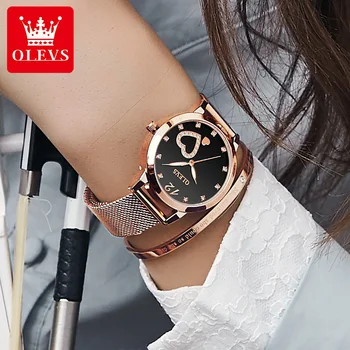  OLEVS 5189 Impermeabil Japonia Cuarț Femei Ceasuri de mână de Moda Curea din Otel Inoxidabil de Înaltă Calitate Ceasuri pentru Femei