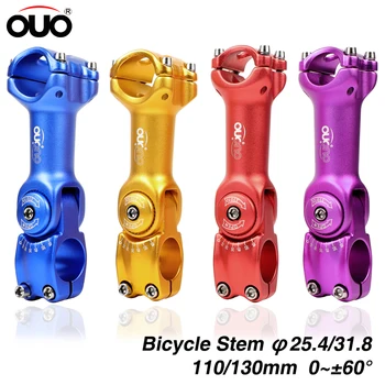  OUO Reglabil MTB Stem Pentru 31.8 mm Bicicleta Ghidon Stem 90/110/120/130mm Aluminiu 0-60 Grade Drum de Munte Biciclete Stem Masa