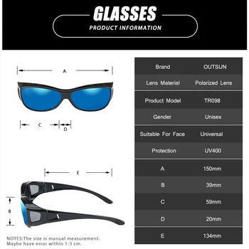  OUTSUN Brand PESTE-FIT Polarizat ochelari de Soare Barbati Femei Sport în aer liber UV400 Ochelari de Pescuit ochelari de Soare Ochelari baza de Prescriptie medicala OS098