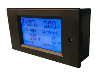  PEACEFAIR DC Panou Digital Voltmetru 6.5-100V 4 IN1 LCD Volți Curent Watt Consum de Energie Metru Bulit-în Șunt