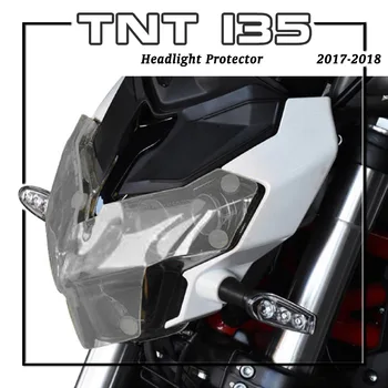 Pentru Benelli TNT135 TNT 135 2017-2018 Motocicleta Faruri Garda Cap de Lumină Ecran Obiectiv Capac Protector