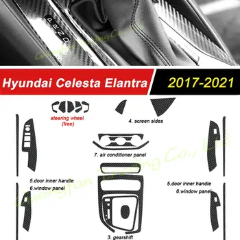  Pentru Hyundai Celesta Elantra 2017-2021 Auto-Styling 3D/5D Fibra de Carbon Auto Interior Consola centrala Culoare Turnare Decalcomanii Autocolant