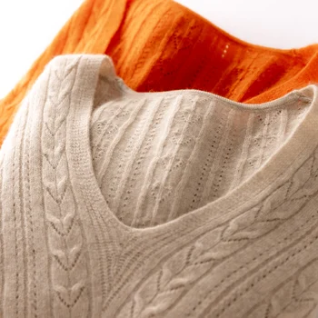  Plus Dimensiune Pulovere Femei V-Neck Cașmir Pur Pulovere Tricotate de Iarna Fierbinte de Vânzare Cald Knitwears Dulce stil Haine de Cașmir