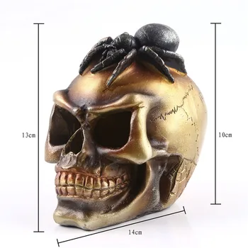  Rasina De Artizanat Craniu Statui Pentru Decor Horror Acasă Decorare Accesorii Creative Craniu Sculptura Decor De Birou Replica