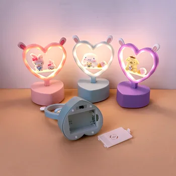  Sanrio Lumina LED Noapte Lumină Desene animate DIY Anime hello Kitty Mea Melodie de Muzică Drăguț Desktop Lampă de Masă Samll Cadouri pentru copii pentru Fete