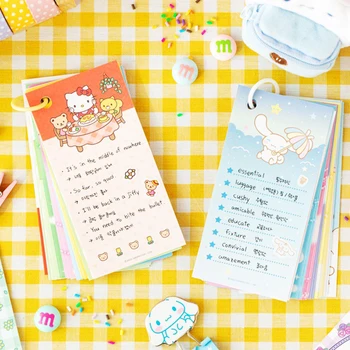  Sanrioed Notă De Hârtie Autocolant Anime Kawaii Melodia Mea Kuromi Cinnamoroll Student Papetărie Recita Cuvinte Semn Copii Material Diy Jucărie