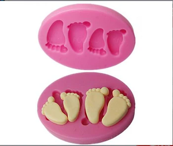  Silicon mucegai ciocolata Tort de instrumente 3D Mini-Picioare/Picior Silicon Fondante Mucegai de Proiectare Pentru Tort de Decorare