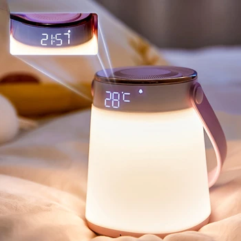  Smart Lampă de Noptieră Reglabil mama și copilul lampă Lumina de Noapte cu LED Temperatura de Ceas