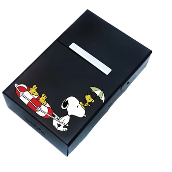  Snoopy Desene Animate Tabachera Cutie Anime Kawaii Oameni Din Aliaj De Aluminiu De Buzunar Cutie De Depozitare Container Femei Fumat Accesorii Cadouri