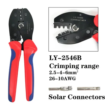  Solar Sertizare Conectori Trusa de scule LY2546B Cleste 2.5/4/6mm2 4 - 10AWG Panou Solar PV Cablu Cu Conectori de Sârmă Stripteuză Set