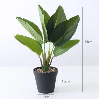  Stil Nordic Simulare Ghivece Cu Plante Desktop Acasă Decor Artificial Din Plastic Verde Plante Bonsai Fals Verdeață Decoratiuni De Gradina