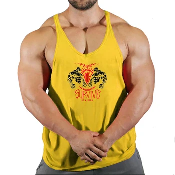  Stringer Singlet Bărbați Îmbrăcăminte de Fitness Haine de Sport pentru Bărbați bluze de corp Sală de sport Bărbat cu Cămașă fără Mâneci Tricou Veste Culturism