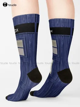  Tardis-Ul Fan Art Poliție-Apel Public Cutie Șosete Șosete Sport Pentru Barbati Personalizate Personalizate Unisex Adulti Tineri Tineri Ciorapi Amuzant Ciorap