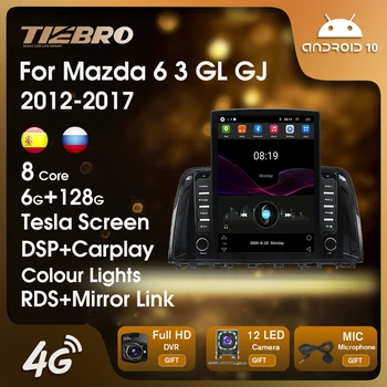  TIEBRO 2 Din Android 10.0 Radio Auto Pentru Mazda 6 3 GL GJ 2012-2017 Tesla Ecran Multimedia de Video Player Bluetooth Navigare GPS