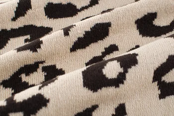  Toamna Iarna Copilul Fetita Pulover Leopard de Imprimare Pulover Tricotate Copii Pieptul Singur Pulover pentru Copii Haine de Fata