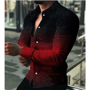  Toamna Moda Barbati Tricouri Supradimensionate Tricou Casual Flacără de Imprimare Topuri cu Maneci Lungi Barbati Haine de Bal Cardigan Bluze de Înaltă Calitate