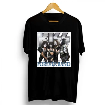  Trupa de muzica Sărut T camasa Barbati de Moda pentru Femei din Bumbac tricou Copii Hip Hop Topuri Rock Band Tee Barbati Tricou Harajuku Camisetas Negru