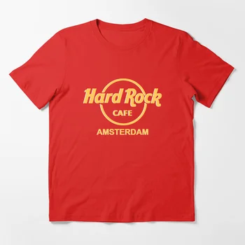  Uimitor Teuri de sex Masculin Tricou Casual Supradimensionate Esențiale Hard Rock Cafe Amsterdam T-shirt Barbati T-shirt Graphic Maneca Scurta S-3XL
