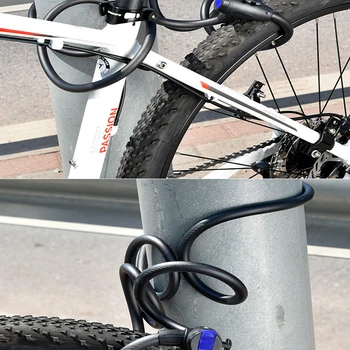  Universal de Protecție Biciclete Cablu de Blocare din Oțel Inoxidabil Furt Spirală din Oțel Cablu Bobina de Biciclete cu Încuietoare cu 2 Cheie Accesorii pentru Biciclete