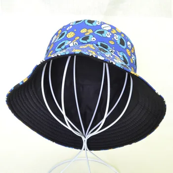  Vara pălărie pescar Femei Desene animate Sesame Street Pălării pentru Unisex găleată pălărie de Epocă imprimare pălăria de pescuit