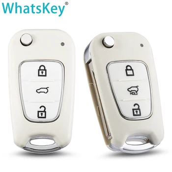  WhatsKey 3 Butonul Flip Alb Cheie Auto Shell Caz Pentru Kia ceed Rio, Picanto Sportage K2 K3 K5 Pentru I30 Hyundai IX35 Auto Cheie de Locuințe