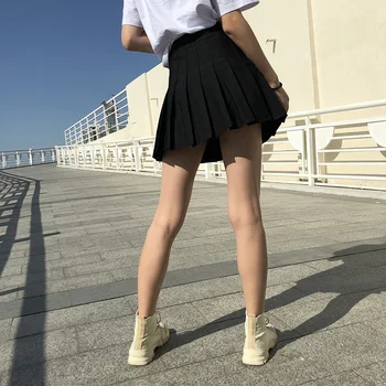  XS-3XL Femei Fusta de Moda de Înaltă Talie Fusta Plisata Dulci Fete Drăguț Dans Fusta Mini Cosplay Preppy Uniformă de Școală, Fuste Scurte