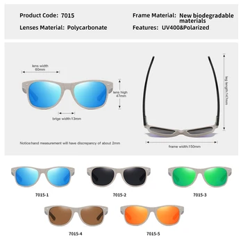  XSW Naturale de Bambus ochelari de Soare din Lemn lucrate Manual Polarizati Oglinda de Acoperire Lentile Templu Model Retro Model de ochelari de Soare