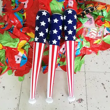  1 buc 85cm Steagul American Balon Gonflabil Stick PVC Gonflabile Bâtă de Baseball pentru Copii Cadouri Jucarii Ziua Independenței Decor