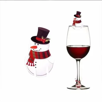  10buc Ceașcă de Crăciun Carte de Crăciun de Decorare Tacamuri Suport Sac Mos craciun Pălărie Con de Pin Elan Pahar de Vin Decor Petrecere de Păr Drăguț Clip