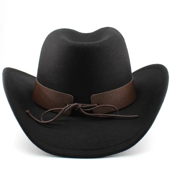  3 Dimensiuni Părinte-copil Bărbați Femei Copii de Vest Pălării de Cowboy Margine Largă Panama pălării de soare Fedora Capace Trilby Jazz Sombrero Partid de Călătorie