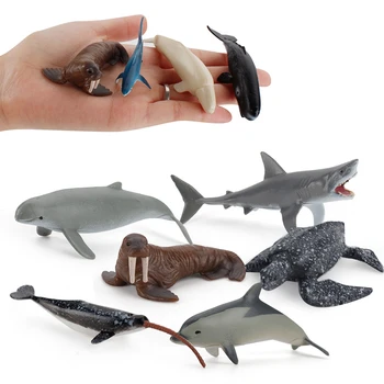  41 Stiluri de Mini Marin Modele Animale, Rechin, Delfin, Broasca de Pește Modelul Marine World Animal Cognition Educație Jucărie pentru Copii Cadouri